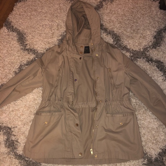tan anorak jacket